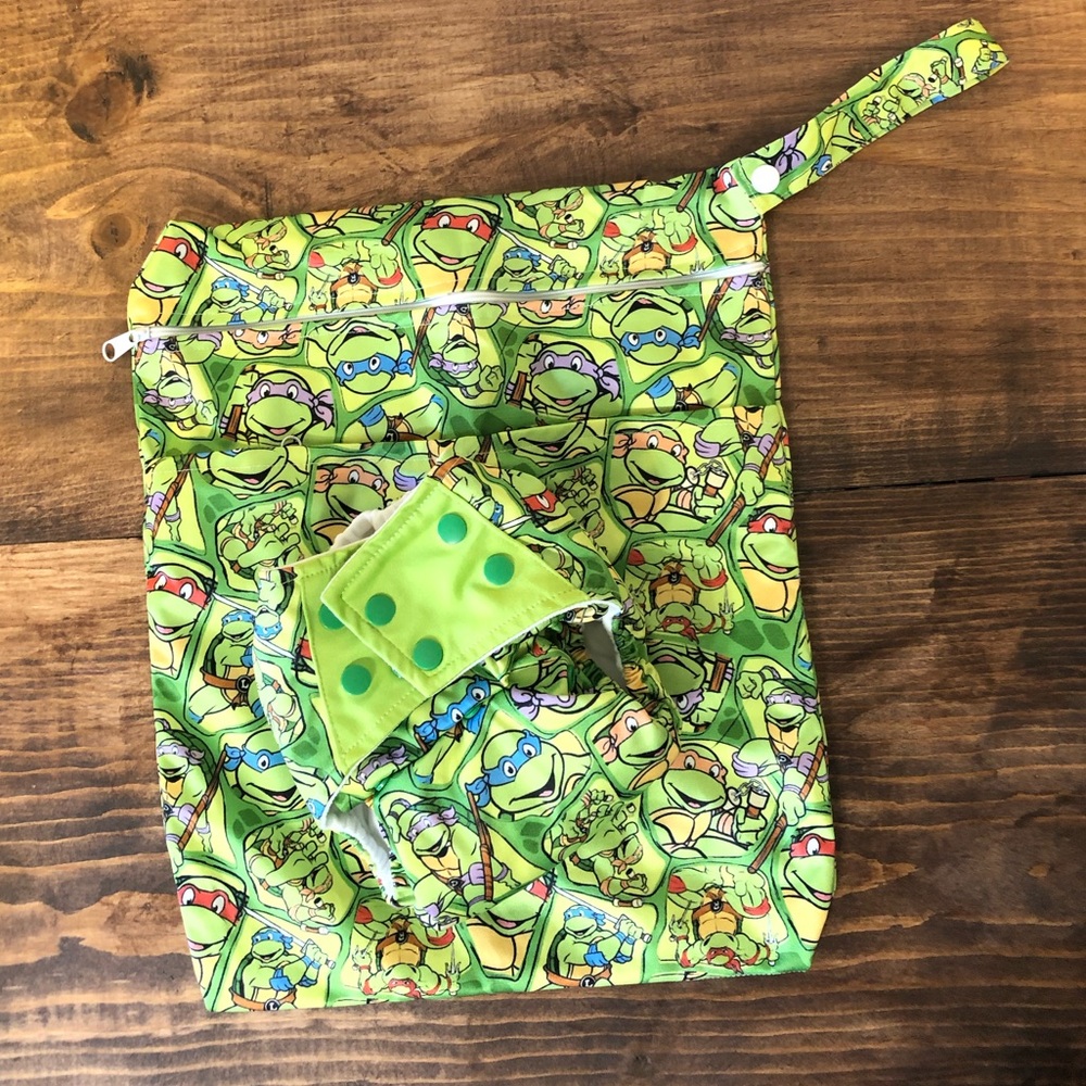 TMNT Cloth Diaper & Matching Wet bag